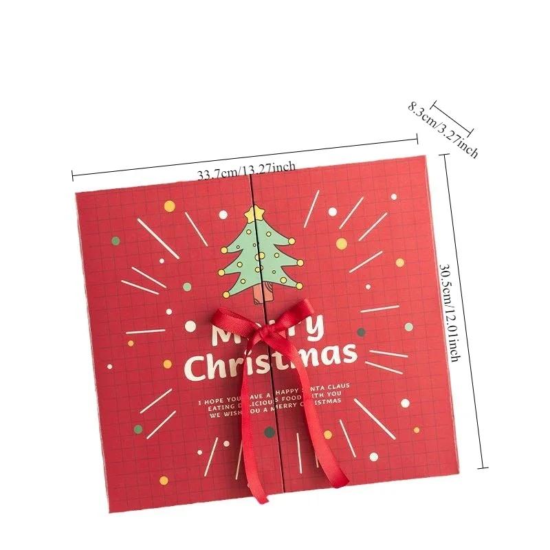 

Рождество День рождения Пустая коробка Слепая коробка Подарочная коробка DIY Детский календарь обратного отсчета Подарочная коробка 30.5x33.7x8.3