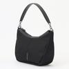Isaac Twill Nylon Curved Shoulder Bag, Size S, 2004701, Black (10)