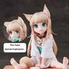 Anime Figure My Cat Is A Cute Girl Soy Flour Standing White Shirt Facial Replaceable Sitting Figure Anime Girl Cute Model Toys