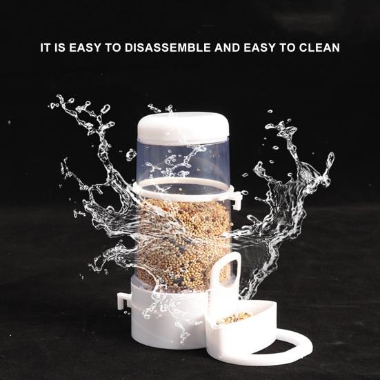 Bird Feeder Automatic Parrot Cage Food Dispenser Easy Installation Convenient Feeding Box Pet Bird Supplies