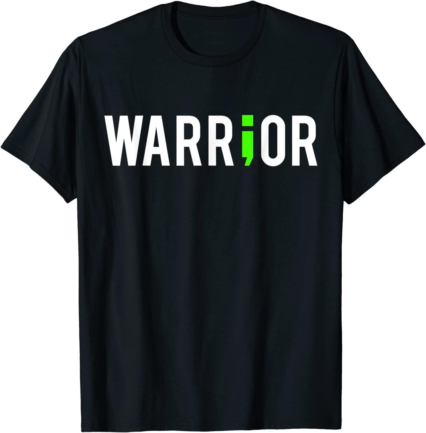 Mental Health Semi Colon Warrior Design For Support T-Shirt S разноцветный