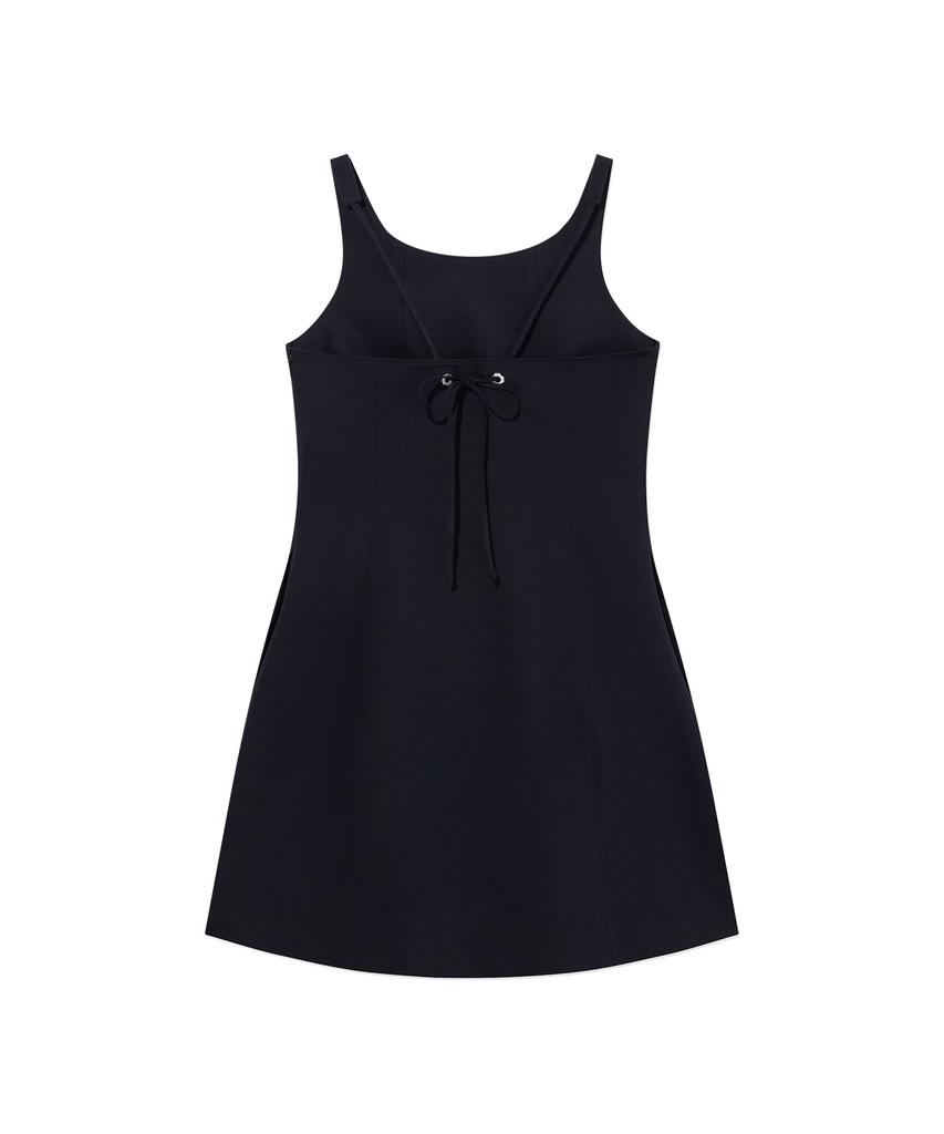 Covernat Woman Pinafore Mini Dress Navy