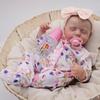 Lifelike 49cm Simulation Baby Rebirth Doll Open Mouth Soft Cloth Body Reborn Babies Doll Realistic 3D Painted Skin Newborn Dolls for Kids Holiday Gift