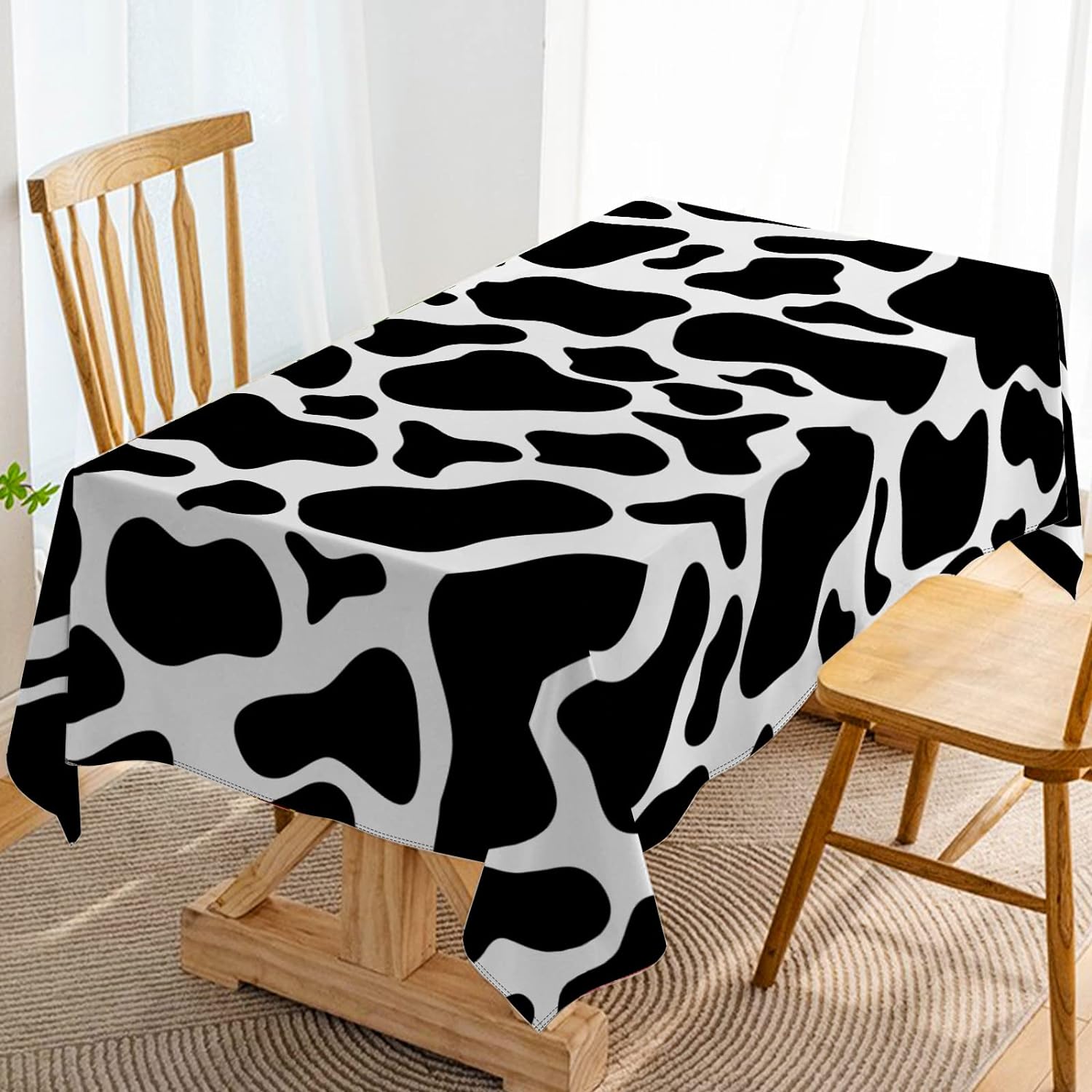 Boerderijdier Koeienprint Rechthoekig Waterdicht Tafelkleed Feestdecoraties Boerderij Keuken Eettafelkleed Feestdecor 140x180cm