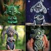 New Creatures Fantasy World Resin Statue Home Decor Handmake Three-Eyed Alien Garden Ornaments Decoration Figurine Artifact Gift