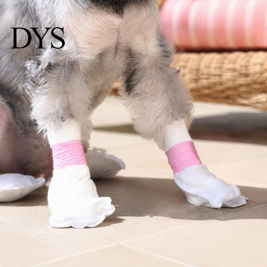 Atmungsaktive Welpenstiefel für den täglichen Gebrauch, Einweg-Hundeschuhe, Wasserdichte Haustier-Pfotenabdeckungen, Leichtgewichtige Schutzschuhe aus Vliesstoff, Reise-Schutz für kleine Hunde