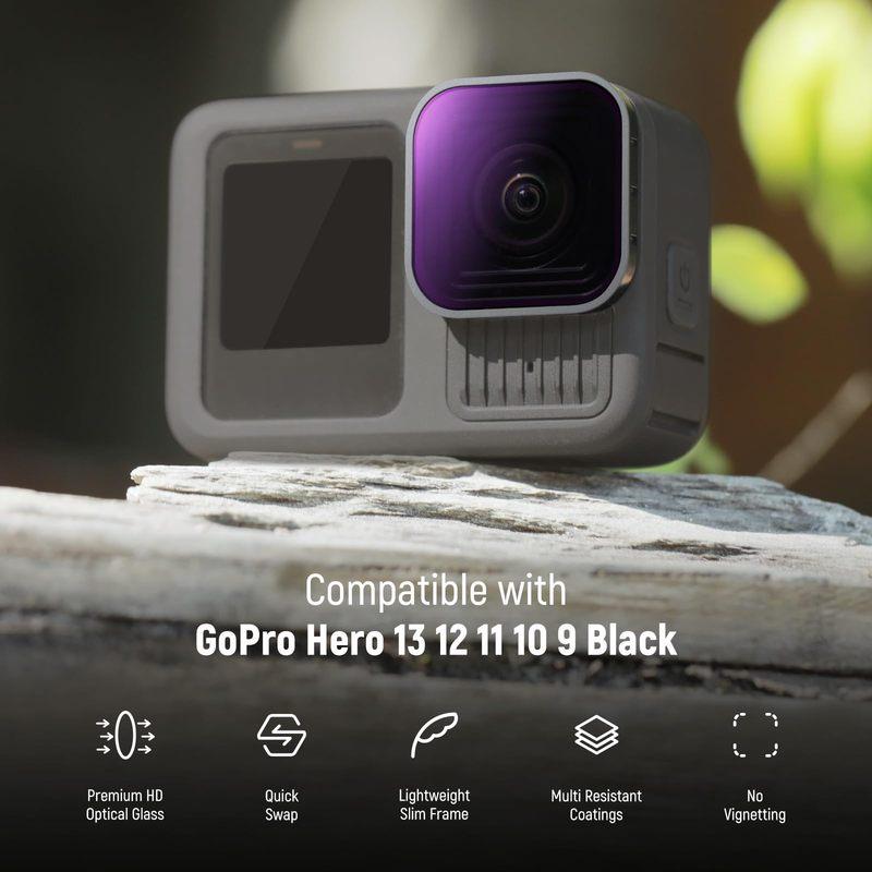 NEEWER CPL ND Filter for GoPro Hero 13 12 11 10 9 HD Multicoated Slim Neutral Density Circular Polarizer Action Camera Filters