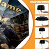 Custom Name Personalized Batman Print Umbrella, Auto Open Close, 8‑Rib Sturdy Frame, Commute Camping Hiking Use, Birthday Gift