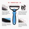 Dog Bath Brush Pet Cat Hair Removal Brush Double Sided Deshedding  Comb Pet Fur Knot Cutter Dog Grooming Shedding Tools