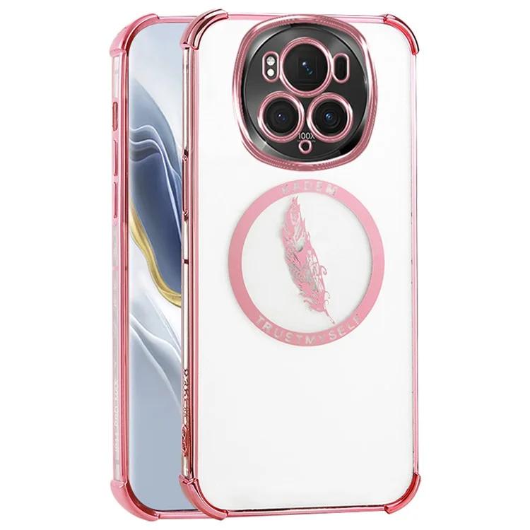 

Чехол KADEM For Honor Magic6 5G с рисунком перьев, противоударный чехол для телефона из ТПУ