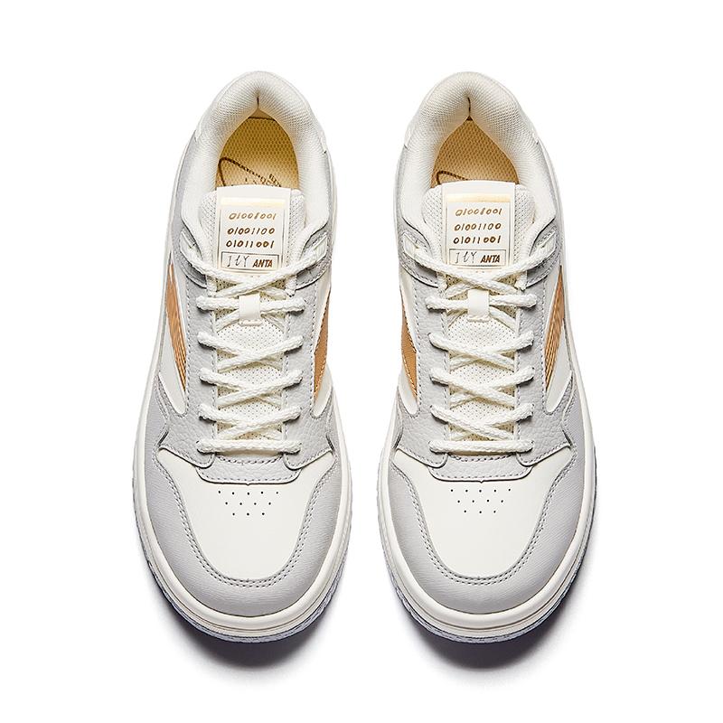 Anta Street Rebel 3 Low top Skateboard Shoes Men's White Gray Brown 912548077-8