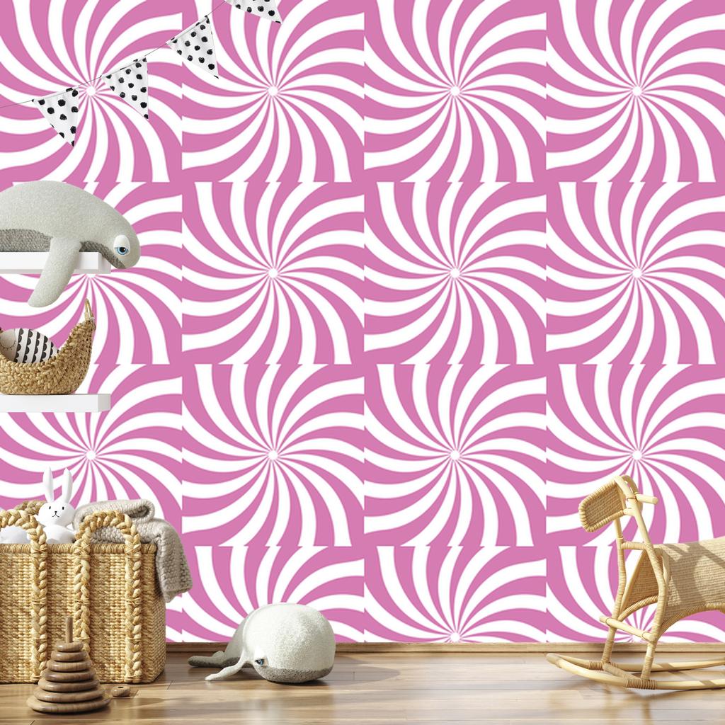 Hippie background wallpaper white and powder pink for living room and bedroom 50x1000