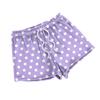 Women's Fashionable Loose-Fit Pajama Shorts With Fleece Plaid Print Casual Pants