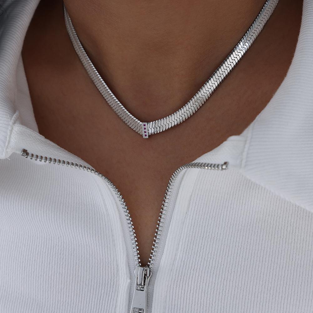 Stal Nierdzewna 316L Naszyjnik Łańcuszkowy Dla Kobiet Pozłacany 18k Inkrustowany Cyrkonem Hip-hopowy Rockowy Styl Grube Naszyjniki