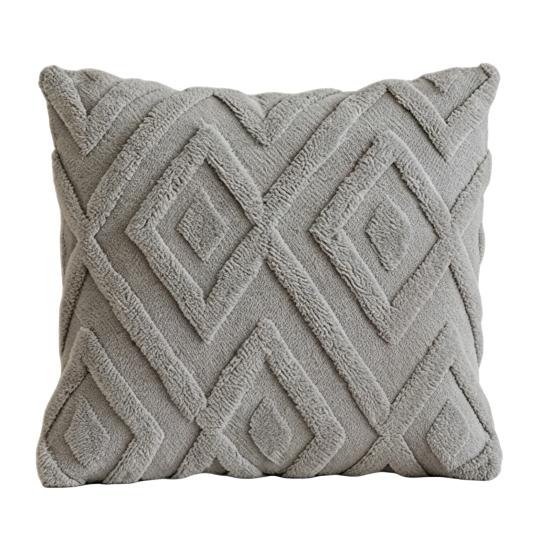 Rhombus Pattern Solid Color Pillowcase, Washable Throw Pillow Cover, Rectangle Square Cushion Cover for Home Living Room Bedroom Sofa Bed