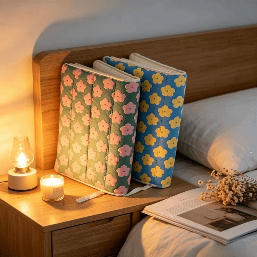 Lightweight Fabric Book Cover Floral Design Fabric Book Sleeve Notebook Protector  for Book Lovers