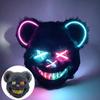 Halloween Leuchtende Horror-Tiermaske LED Leuchtende Blutige Bärenmaske Blinkende Neon Cosplay Gruselige Maskerade Party Maske Zubehör