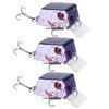 3PCS Unique Square Shape Mini Lure Artificial Simulation Lifelike Bait Fishing Tackle2#