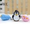 Cute Animal Penguin LED Light with Sound Key Chain Ring Torch Xmas Gift