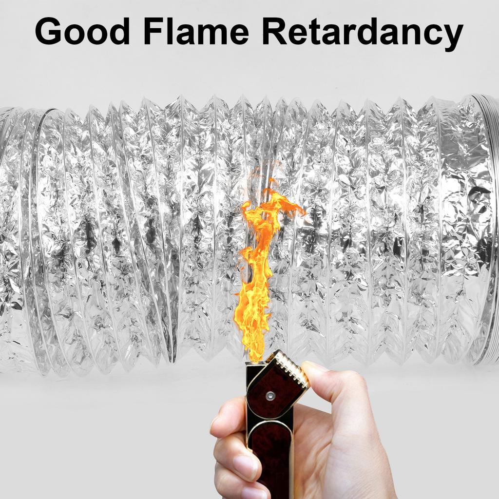 Aluminum Hose Inner Diameter 8Inch Flexible 1.5/3Meter Pipe Ventilation Ducting Vent Hose Dryer Vent