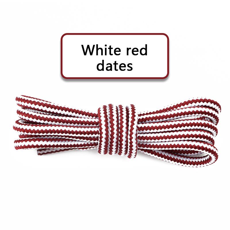 1Pair Boots Round Shoelaces Striped Double Color Shoe Laces Outdoor Hiking Leisure Shoe Lace Sneakers Casual Shoelace Accesories