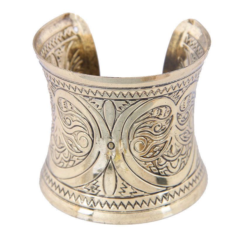 Модный европейский и американский ретро металлический браслет с открытым краем