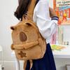 Large Capacity Capybara Plush Backpack Kawaii Students Book Bag Cute Shoulder Bag  Travel