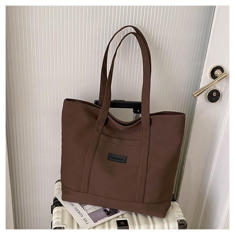 Stylish Large Capacity Canvas Tote Bag For Women Soft And Trendy Streetwear Bag