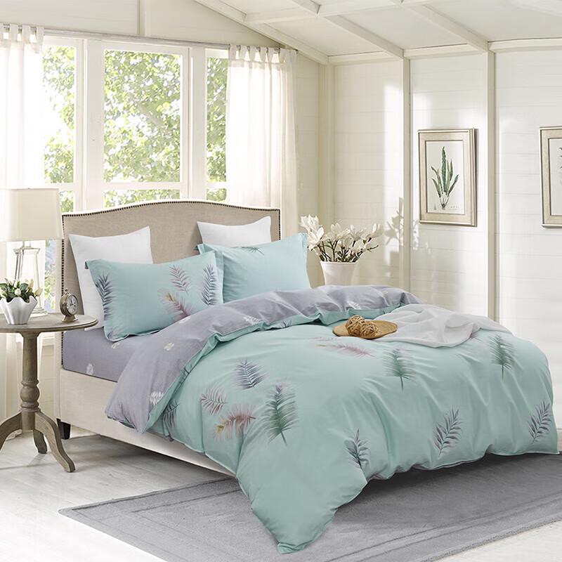 Hongdou Meiting Shuying 4-Piece Cotton Bedding Set зелёный