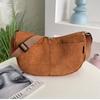 Large Capacity Solid Color Shoulder Bag Korean Style Canvas Handbag Corduroy Shoulder Bag  Women