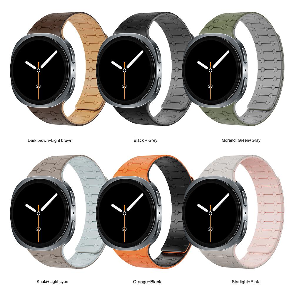 Brățară magnetică tip buclă pentru Samsung Galaxy Watch 8 Classic 46mm Curea sport din silicon pentru Watch 8 40mm 44mm Fără spații Capăt curbat
