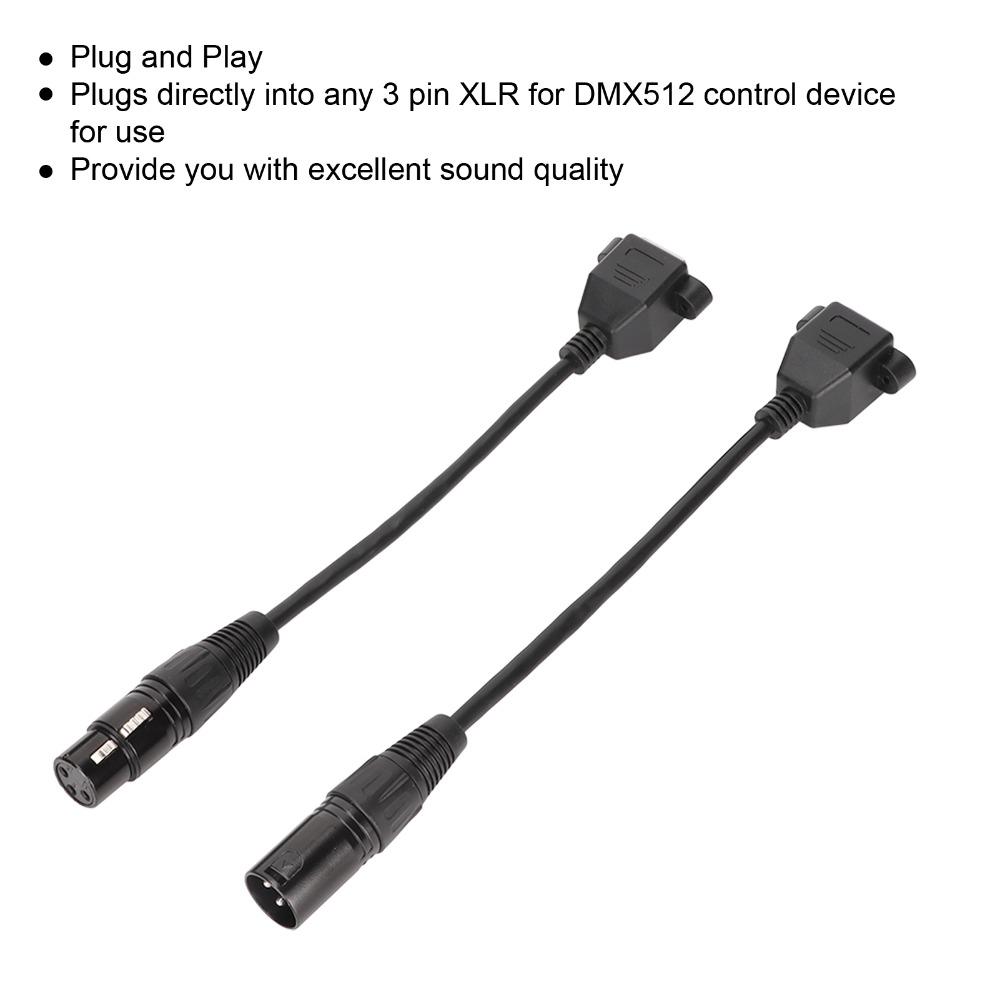 2PCS 3pin XLR3 to RJ45 Female Cable Plug and Play XLR Network Cord for LED Strip Recording Studio