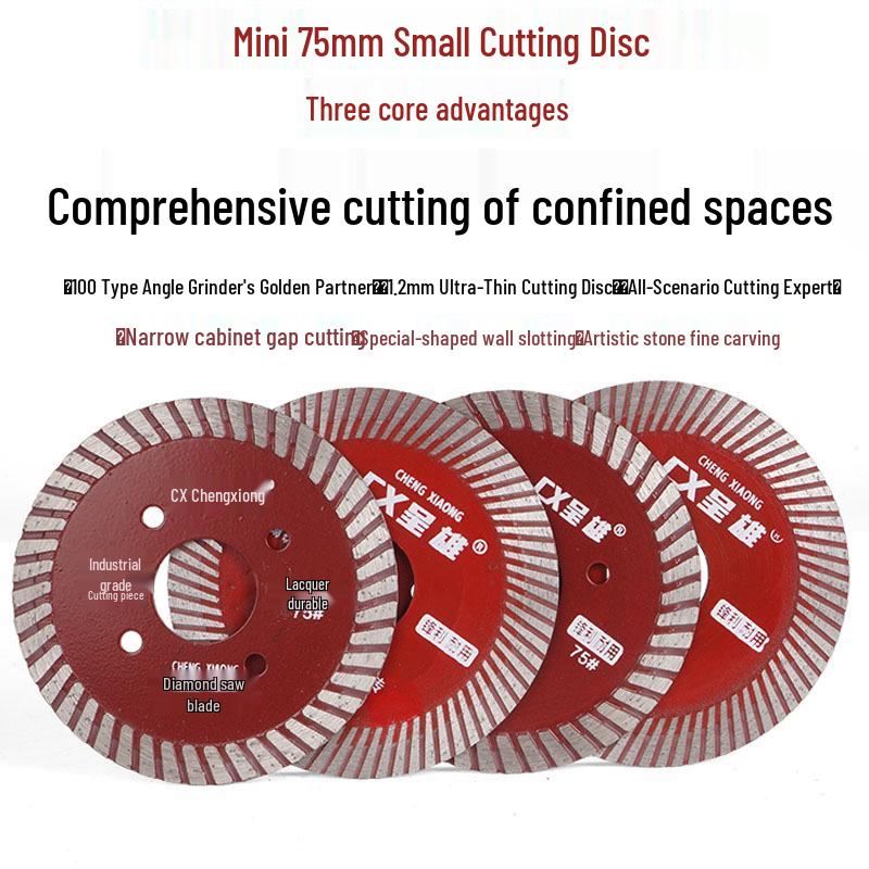 75mm Diamond Tile Saw Blade for Angle Grinders - Ideal for Ceramic Floor Tiles and Grout Cutting