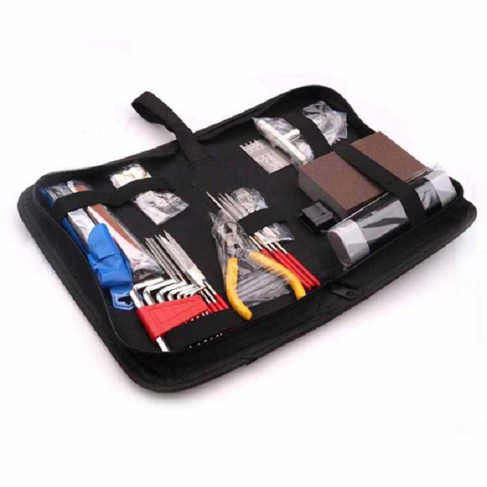 

Набор инструментов для ремонта гитары из 45 предметов: измерение, обслуживание, регулировка, полировка, напильник, органайзер для струн