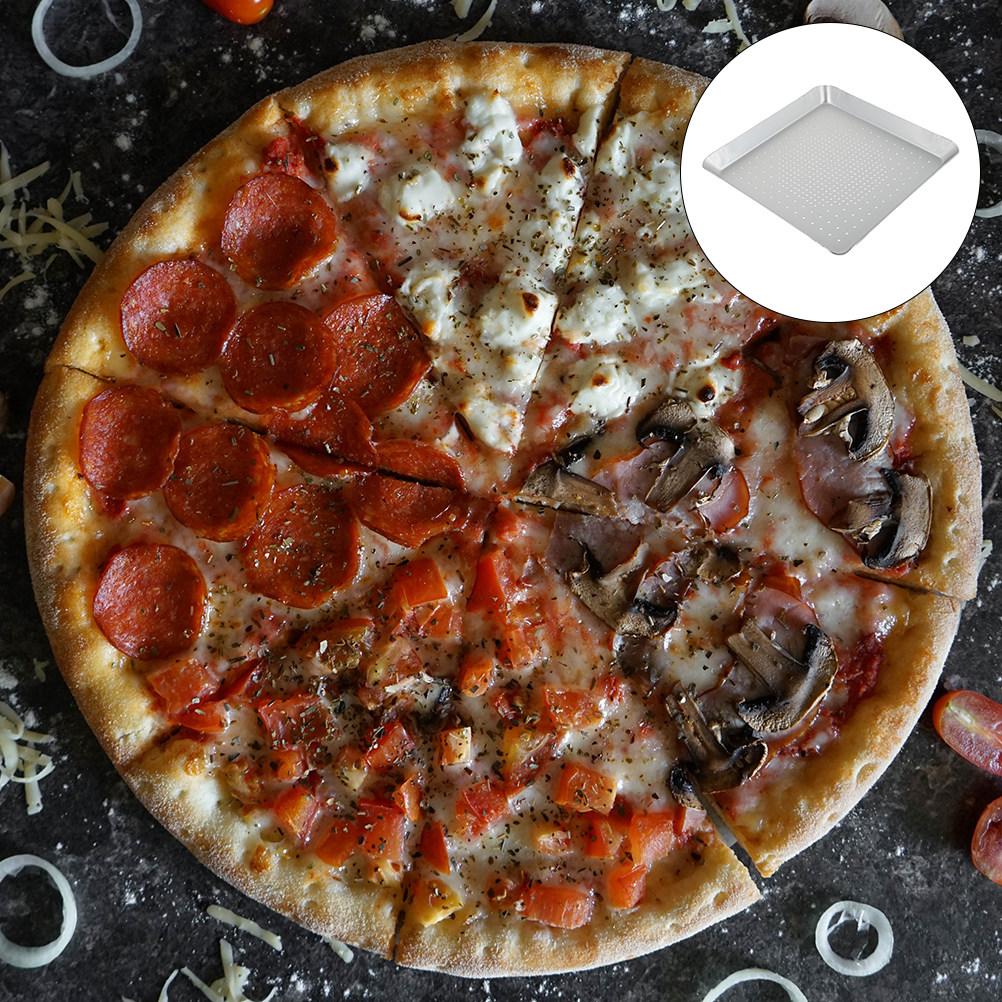 1Pcs Elegant Perforated Pizza Tray Aluminum Alloy Baking Pan Fast Baking Non-Stick Easy Demoulding Kitchen Gadget for Pizza