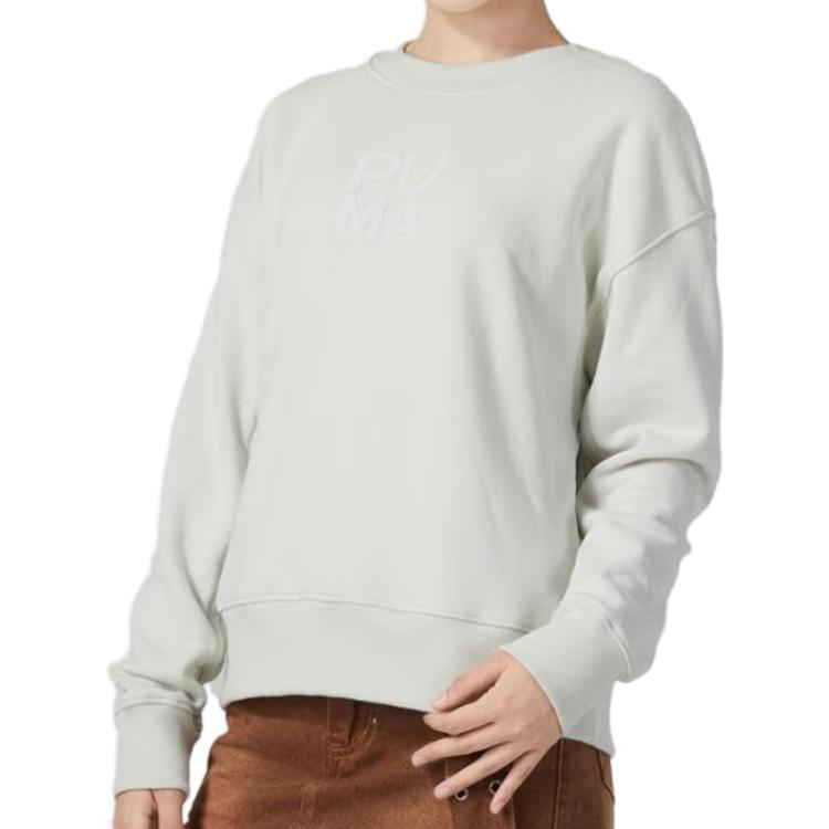 Puma Letter Print Running Training Fitness Sports Leisure Hoodie Women hoodie White 623497-17