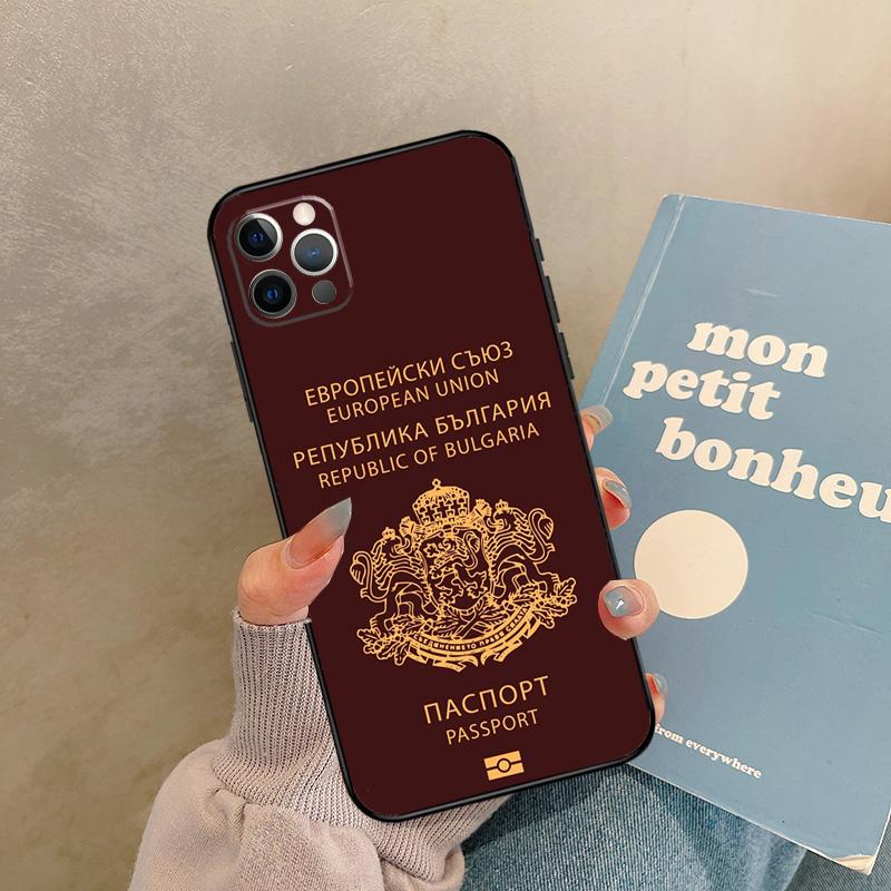 Bulgaria Flag Passport Case For iPhone 17 Air 15 14 13 12 11 16 Pro Max 13 mini XR 15 16 Plus 16e Back Cover Shell