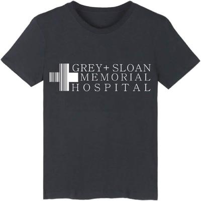 JYHOPE Szare Koszulki z Krótkim Rękawem Szpital Memorialny Grey Sloan Damskie