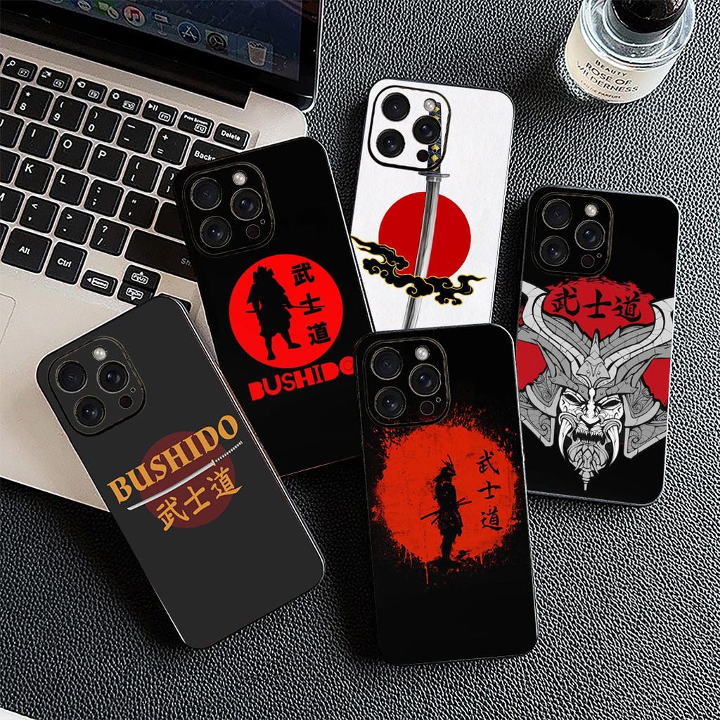 Protective Cover for Apple iPhone 17 Pro XS Max Air 6 7 8 Plus 5 + SE 2022 SE2 16E Casing Phone Case Bushido Samurai Yin Yang