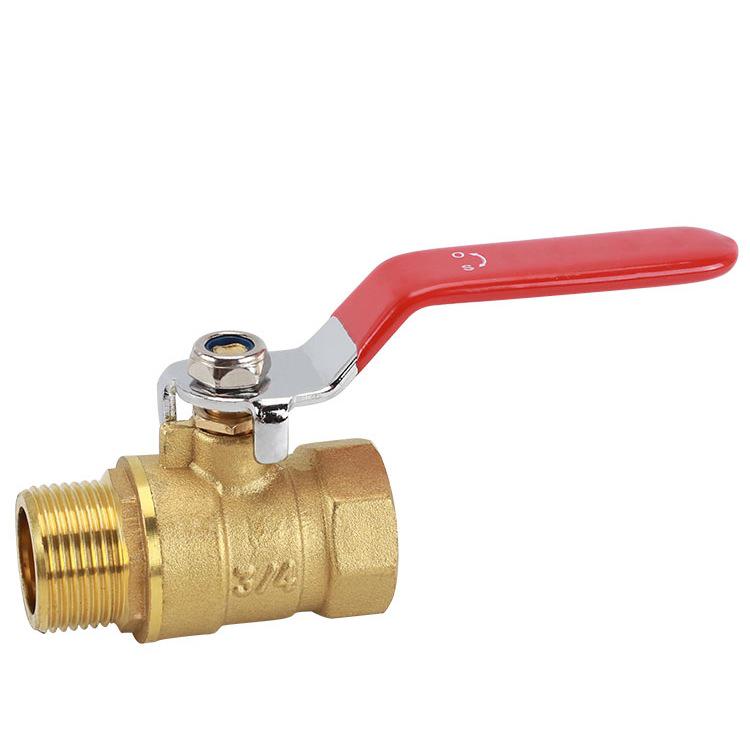 Copper Ball Valve, Female to Male, Multiple Thread Sizes, Quick Open Long Handle for Tap Water Pipe.