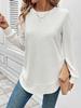 2025 Autumn/Winter Women's Loose Fit Solid Color Long Sleeve Round Neck Hoodie