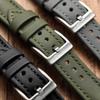 WatchGecko Atlas Sailcloth Waterproof Watch Strap - Stainless Steel Buckle - Durable and Comfortable - 21mm, Blue