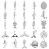 6pcs Different Bone Tail Fish Charm Ocean Animal Pendants Stainless Steel Charms For Jewelry Making Supplies Handmade Materials
