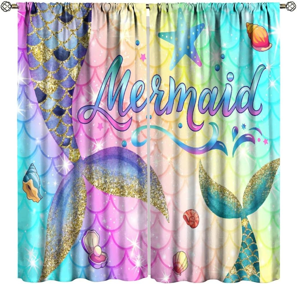 Colorful Inspirational Kids Curtains Quotes Cute Child Cartoon Motivational Rainbow Sun Rod Pocket Window Drapes For Kitchen