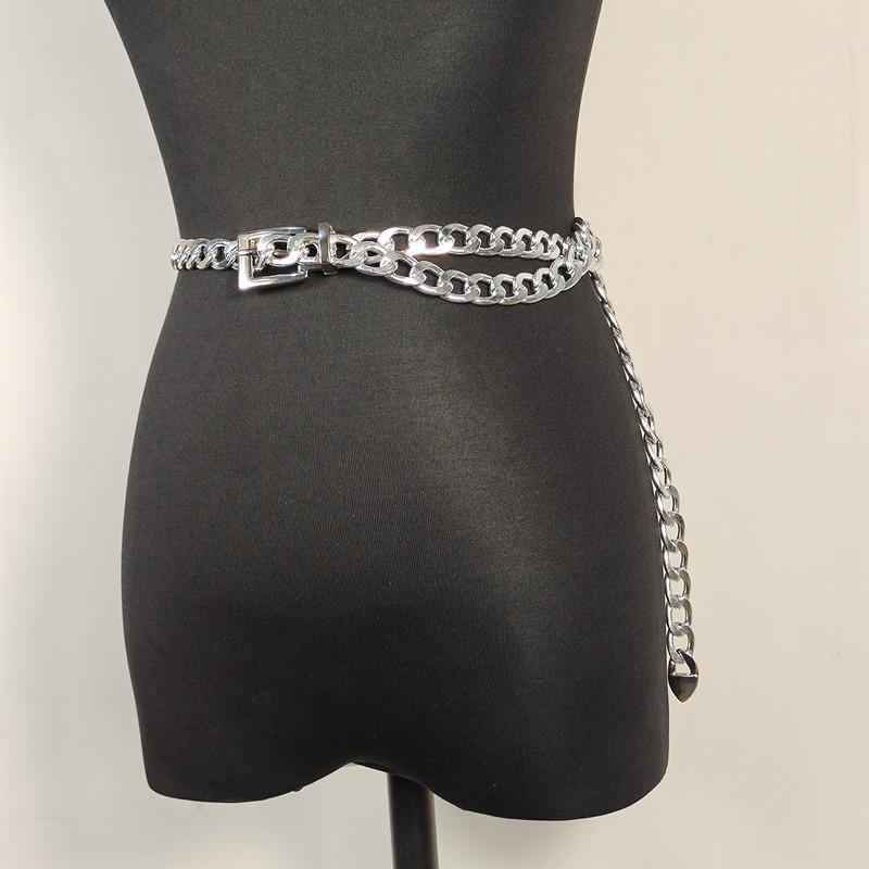 Punk Chain Belt Chain Women's Fashionable Versatile Metal Belt with Skirt Sexy European and American Ins Style Belt