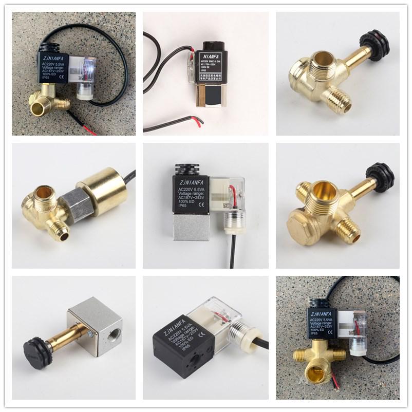 Oil-Free Silent Air Compressor Accessory Kit: Check Valve, Core, Double-Head Solenoid, Coil Hose, Elbow