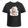 Cute Christmas Teddy T Shirt 100 Cotton S 2XL TA042457 Vintage Washed Versatile Breathable Casual Stretched Stylish Fashion