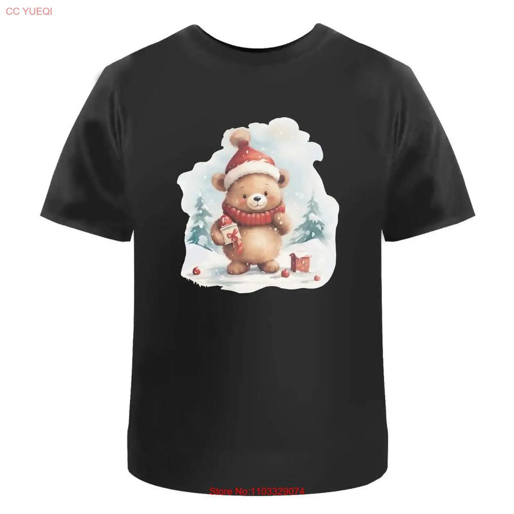 Cute Christmas Teddy T Shirt 100 Cotton S 2XL TA042457 Vintage Washed Versatile Breathable Casual Stretched Stylish Fashion