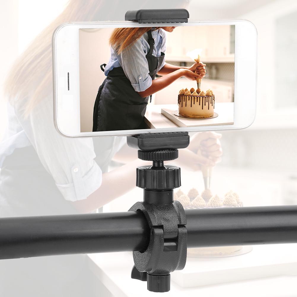 Verstellbare Richtung Flache Handyklemme mit O-Typ Fester Halterung für Handy Videoaufnahmen