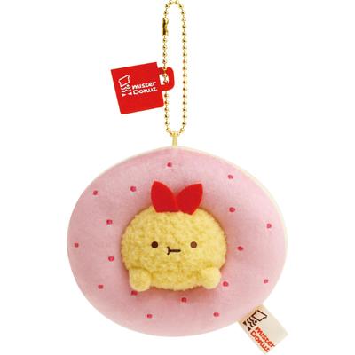 San-X Sumikko Gurashi Колаборація з Mister Donut Підвісна м'яка іграшка Хвіст смаженої креветки Полуничне кільце MO49001